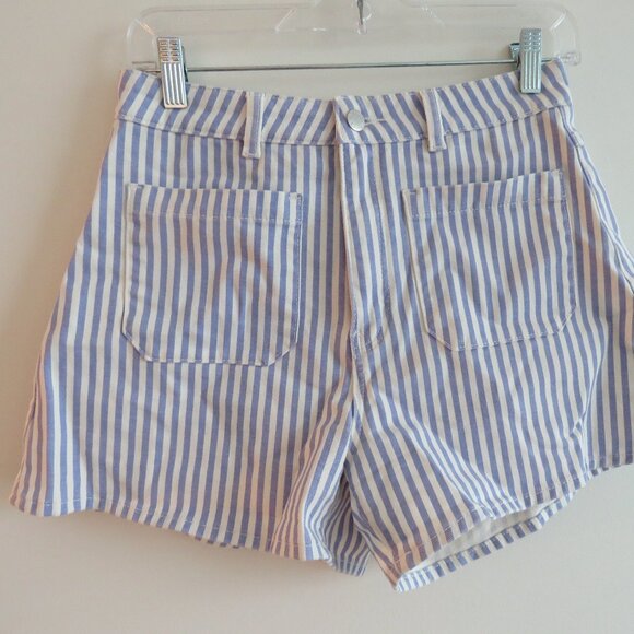 ROLLA'S Mirage High Rise Loose Fit Shorts in Laura Stripe Wisteria - Size 26 - Picture 3 of 16